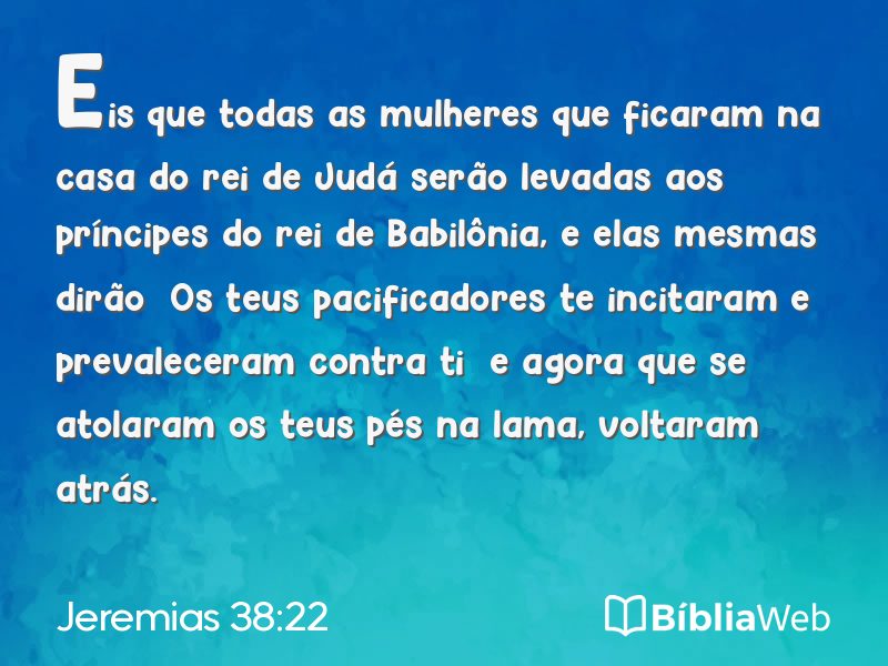 Jeremias 38:22 em imagem para compartilhar