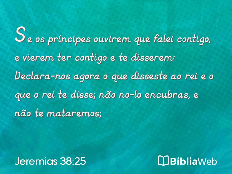 Jeremias 38:25 em imagem para compartilhar