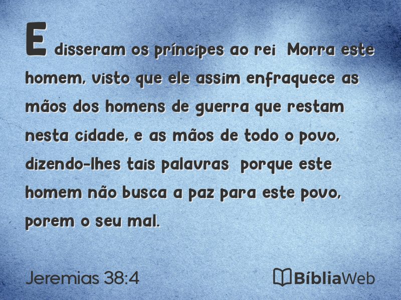 Jeremias 38:4 em imagem para compartilhar