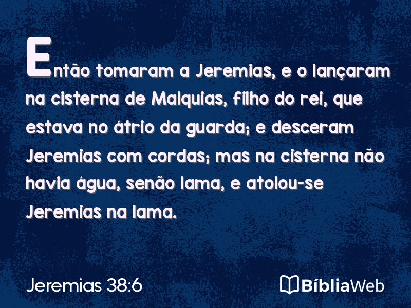 Jeremias 38:6 em imagem para compartilhar