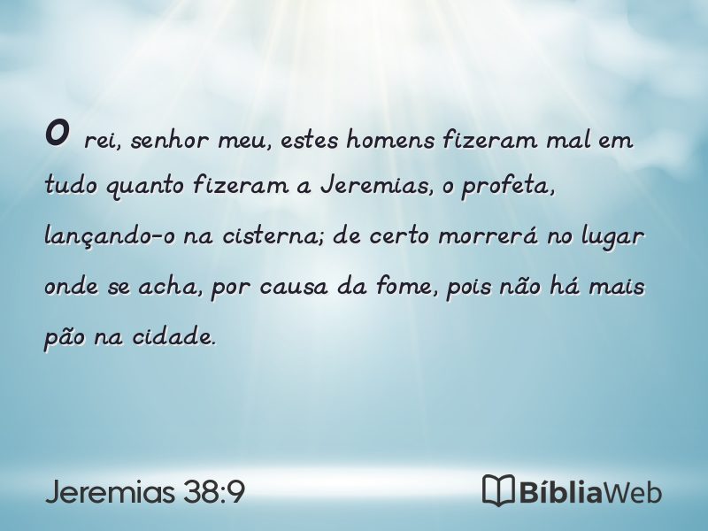 Jeremias 38:9 em imagem para compartilhar