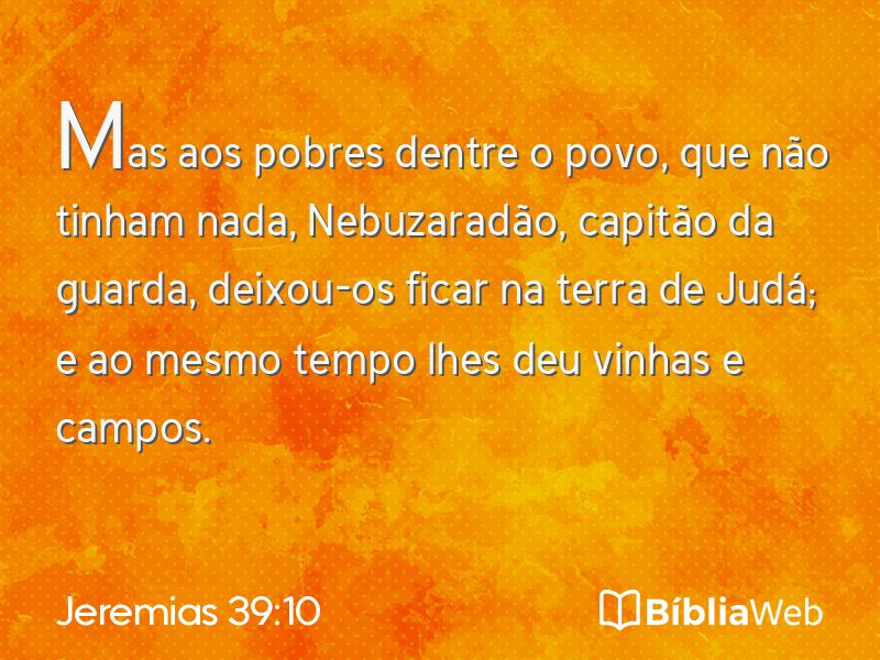 Jeremias 39:10 em imagem para compartilhar