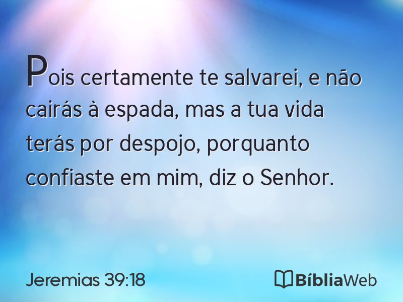 Jeremias 39:18 em imagem para compartilhar