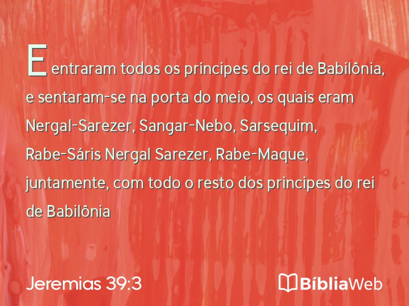 Jeremias 39:3 em imagem para compartilhar