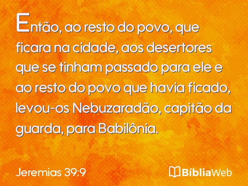 Jeremias 39:9 em imagem para compartilhar