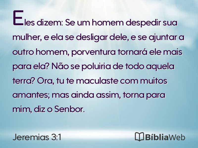Jeremias 3:1 em imagem para compartilhar