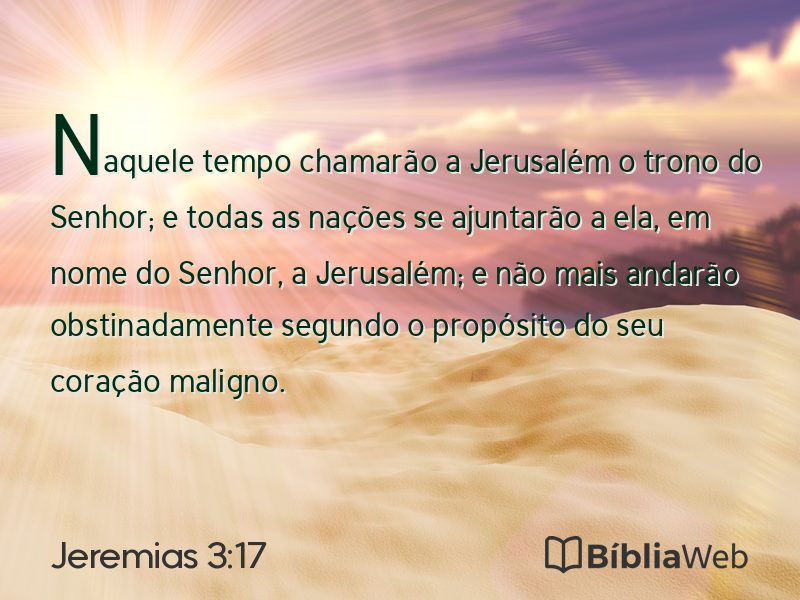 Jeremias 3:17 em imagem para compartilhar