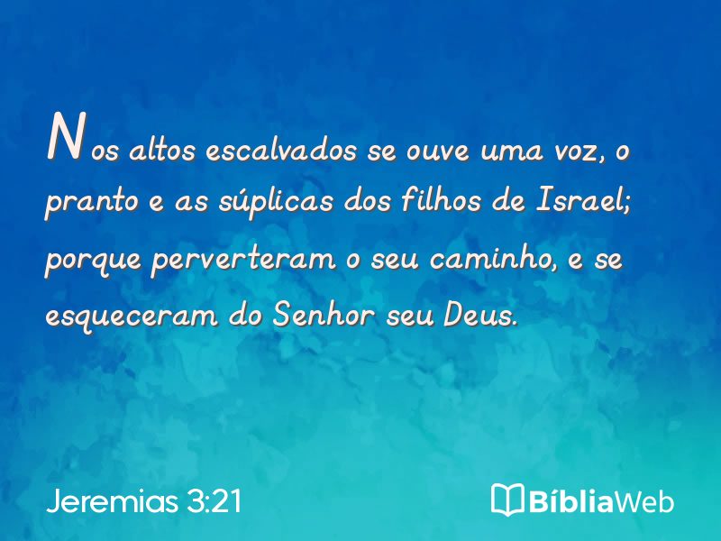 Jeremias 3:21 em imagem para compartilhar