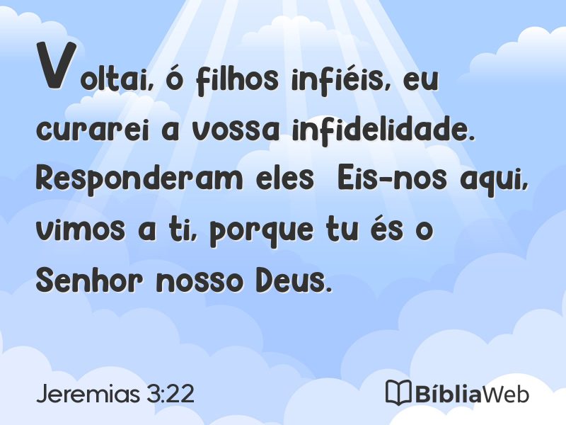 Jeremias 3:22 em imagem para compartilhar