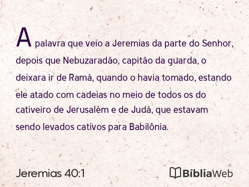 Jeremias 40:1 em imagem para compartilhar