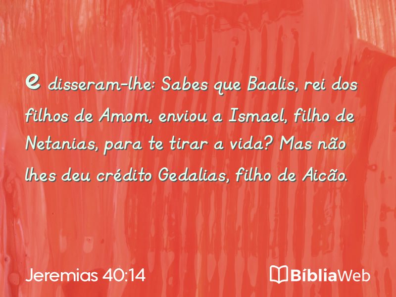 Jeremias 40:14 em imagem para compartilhar