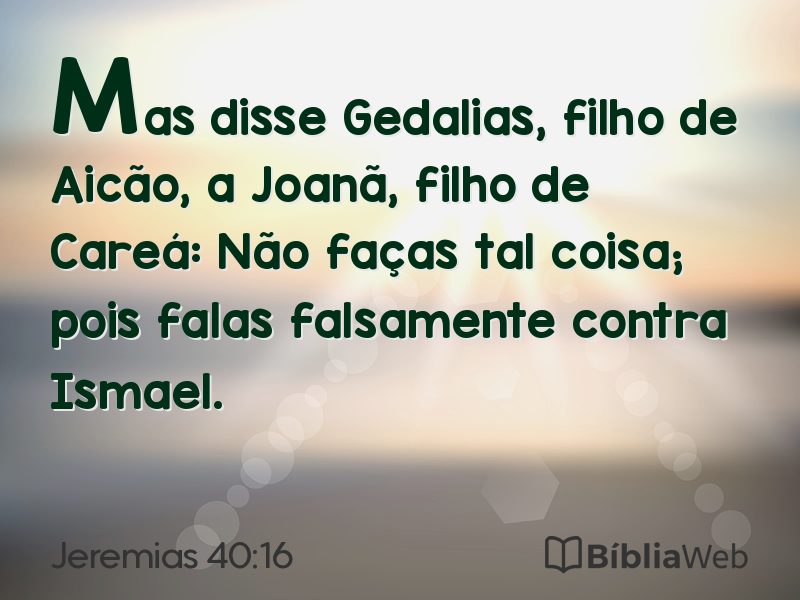 Jeremias 40:16 em imagem para compartilhar