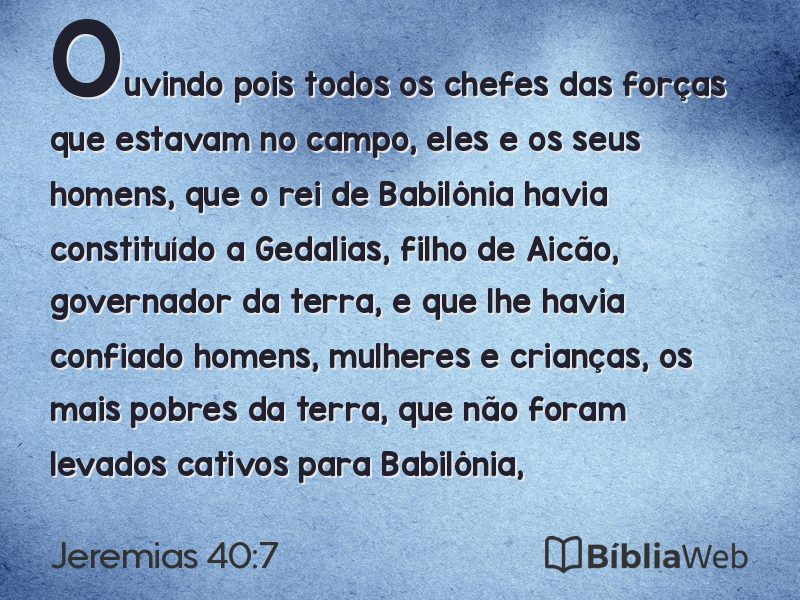 Jeremias 40:7 em imagem para compartilhar