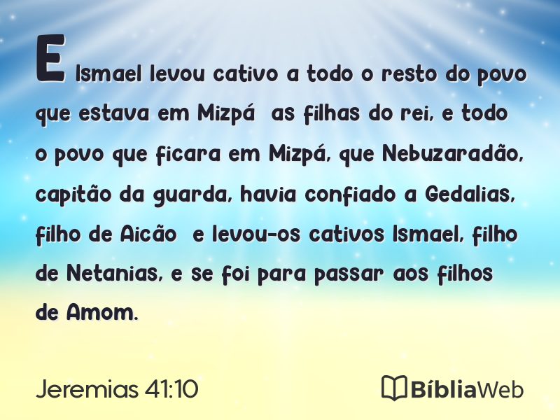 Jeremias 41:10 em imagem para compartilhar