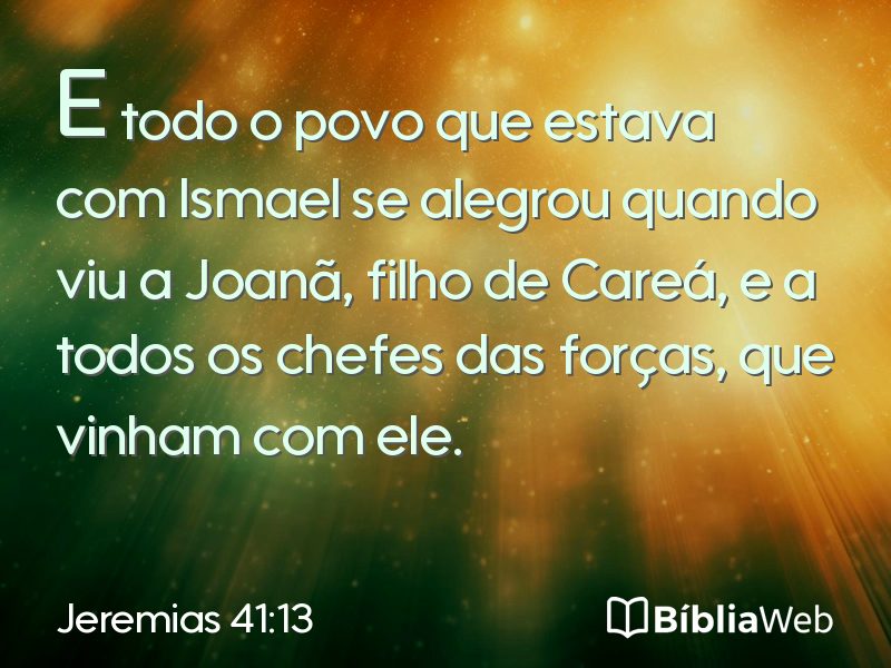 Jeremias 41:13 em imagem para compartilhar