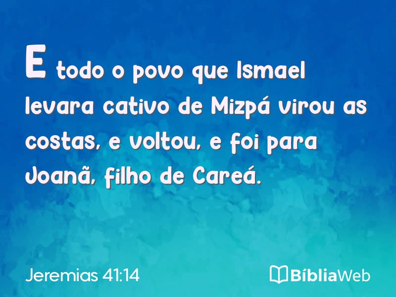 Jeremias 41:14 em imagem para compartilhar