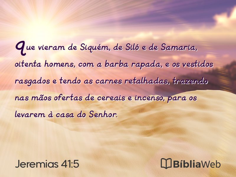 Jeremias 41:5 em imagem para compartilhar