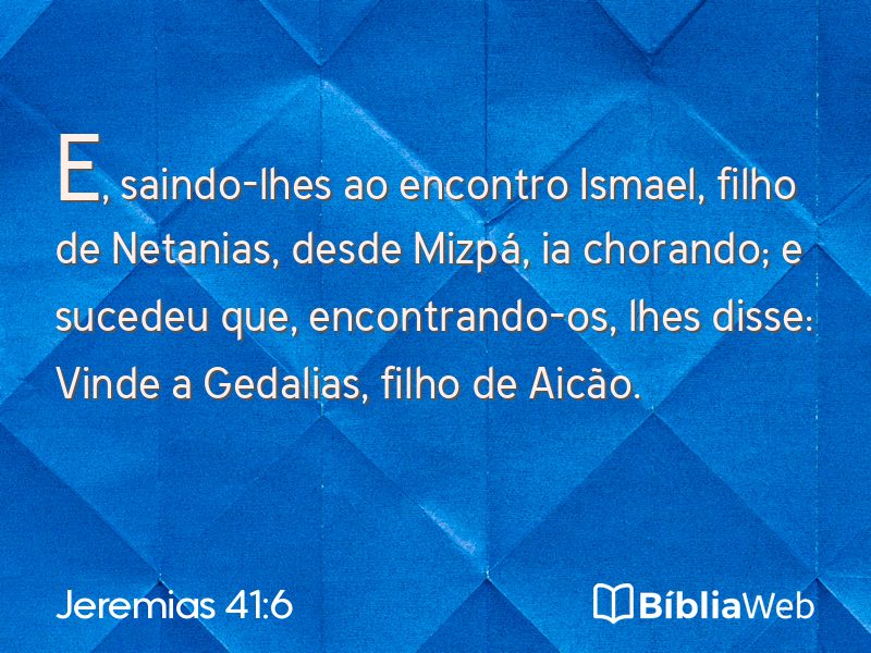 Jeremias 41:6 em imagem para compartilhar