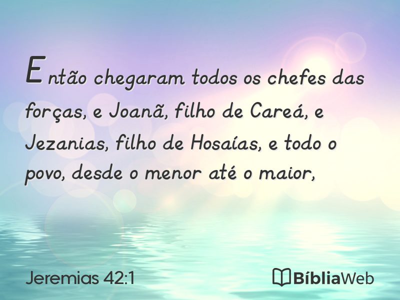 Jeremias 42:1 em imagem para compartilhar
