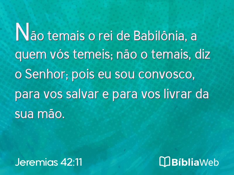 Jeremias 42:11 em imagem para compartilhar