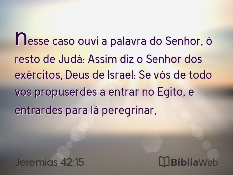 Jeremias 42:15 em imagem para compartilhar