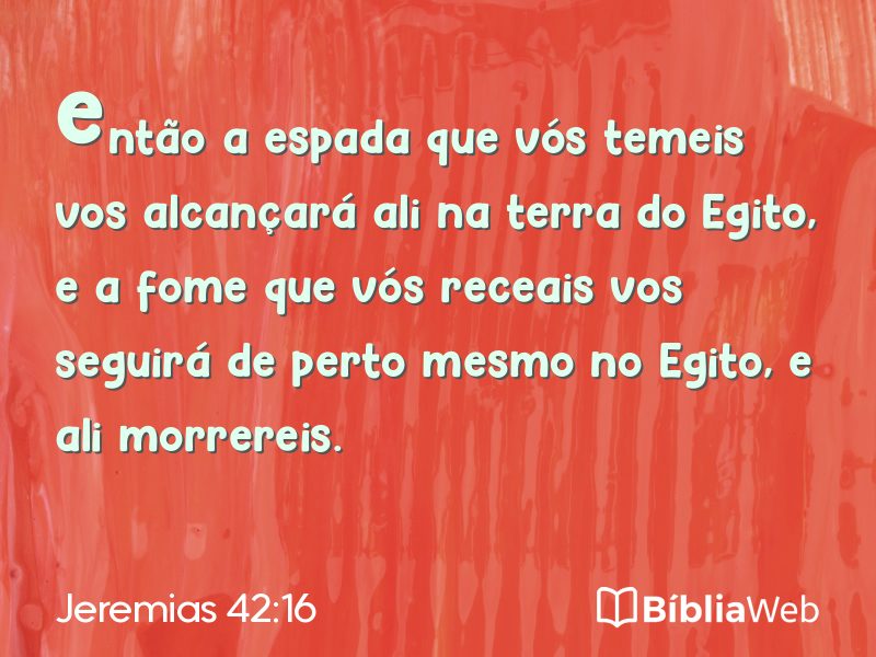 Jeremias 42:16 em imagem para compartilhar