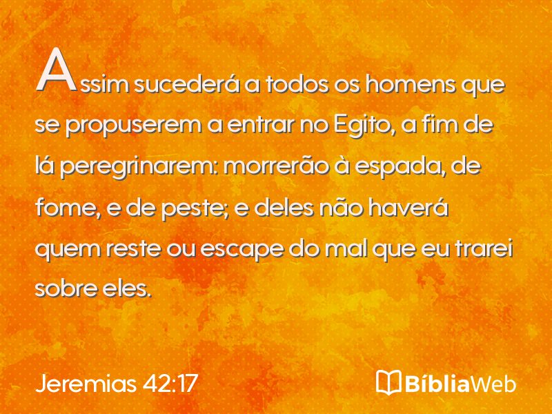 Jeremias 42:17 em imagem para compartilhar