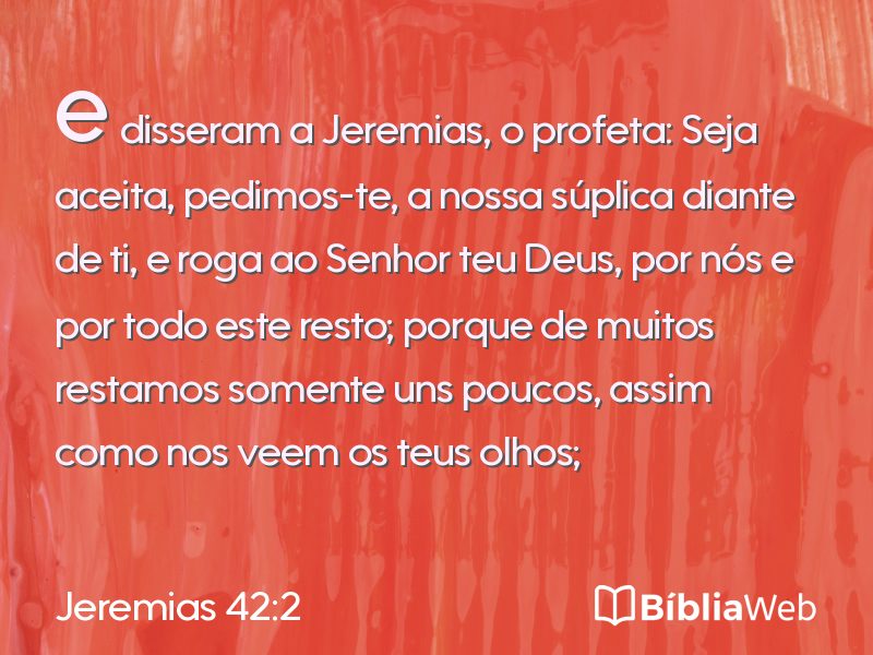 Jeremias 42:2 em imagem para compartilhar