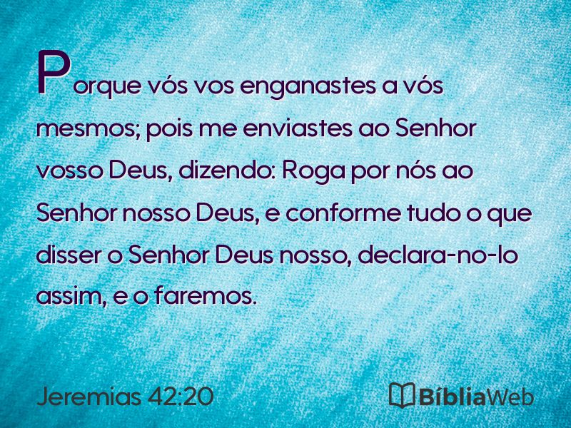 Jeremias 42:20 em imagem para compartilhar