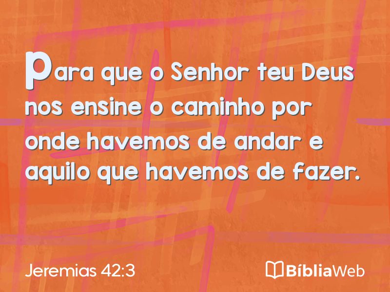 Jeremias 42:3 em imagem para compartilhar