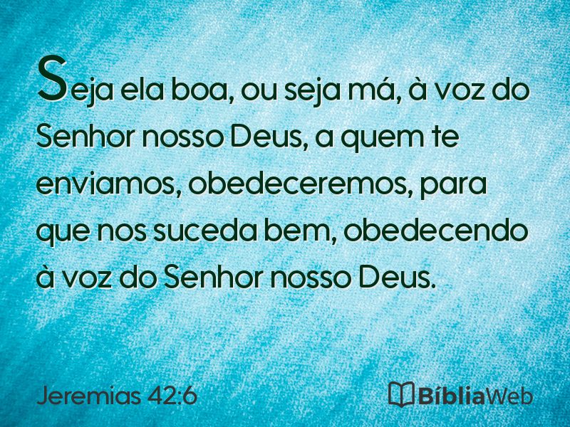 Jeremias 42:6 em imagem para compartilhar