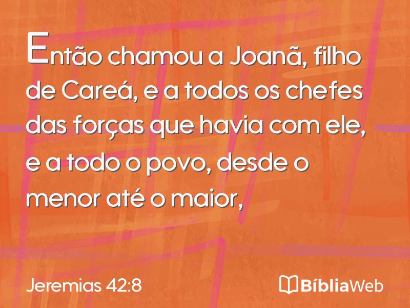 Jeremias 42:8 em imagem para compartilhar