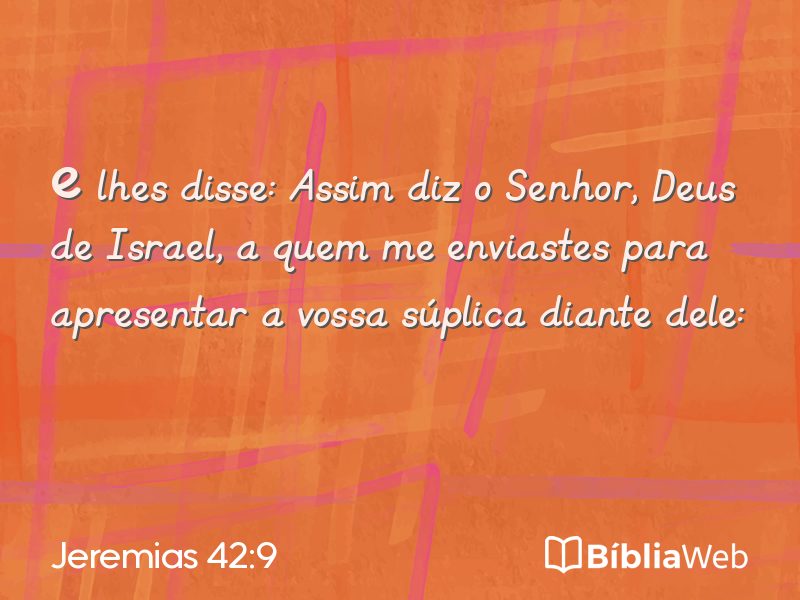 Jeremias 42:9 em imagem para compartilhar