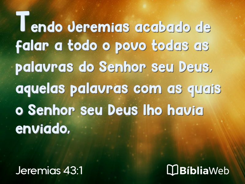 Jeremias 43:1 em imagem para compartilhar