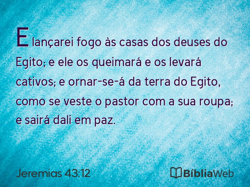 Jeremias 43:12 em imagem para compartilhar