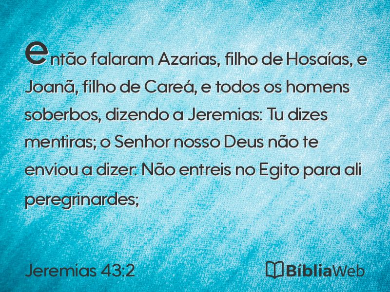 Jeremias 43:2 em imagem para compartilhar