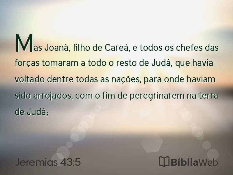 Jeremias 43:5 em imagem para compartilhar