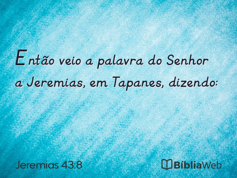 Jeremias 43:8 em imagem para compartilhar