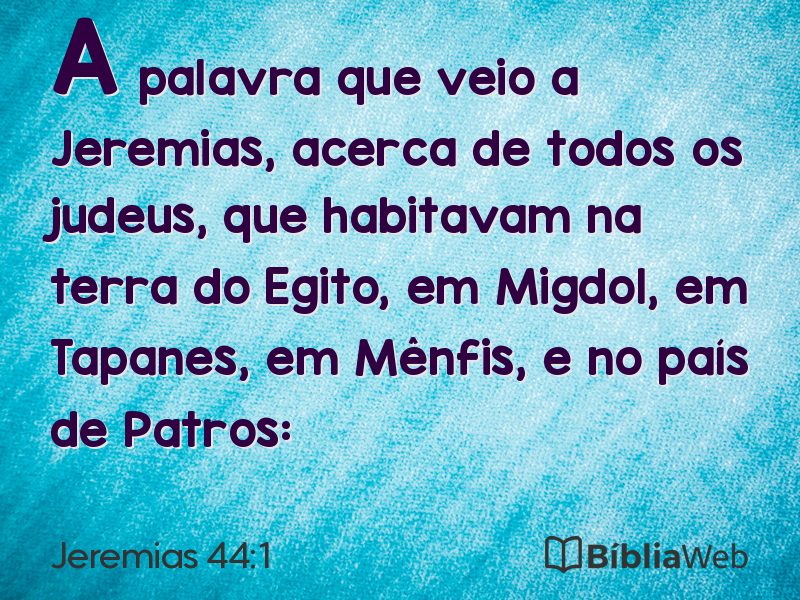 Jeremias 44:1 em imagem para compartilhar