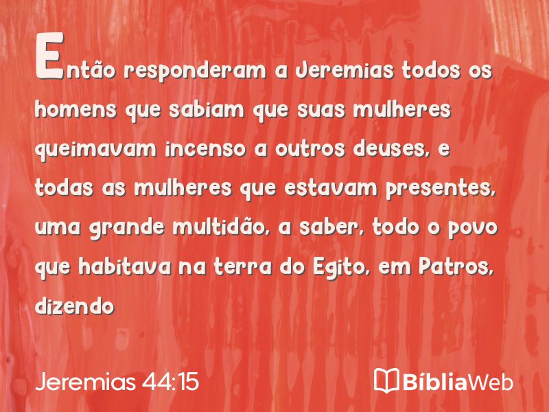 Jeremias 44:15 em imagem para compartilhar