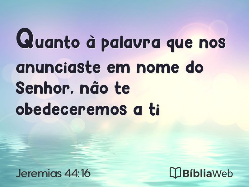 Jeremias 44:16 em imagem para compartilhar