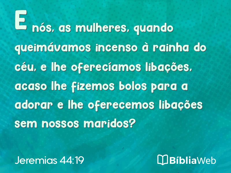 Jeremias 44:19 em imagem para compartilhar