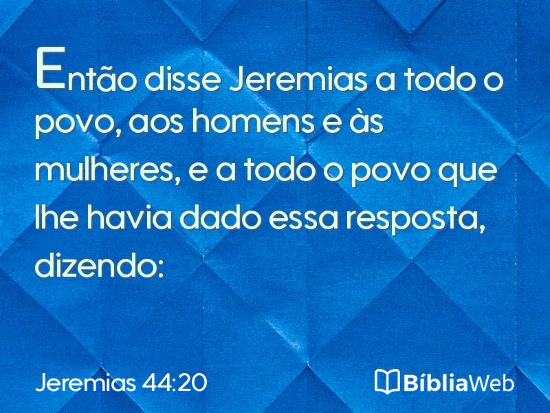 Jeremias 44:20 em imagem para compartilhar