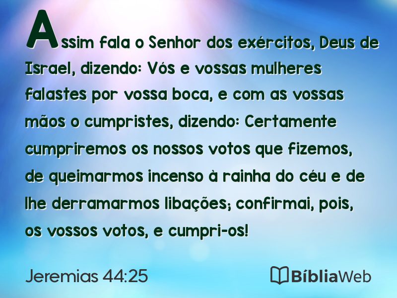 Jeremias 44:25 em imagem para compartilhar