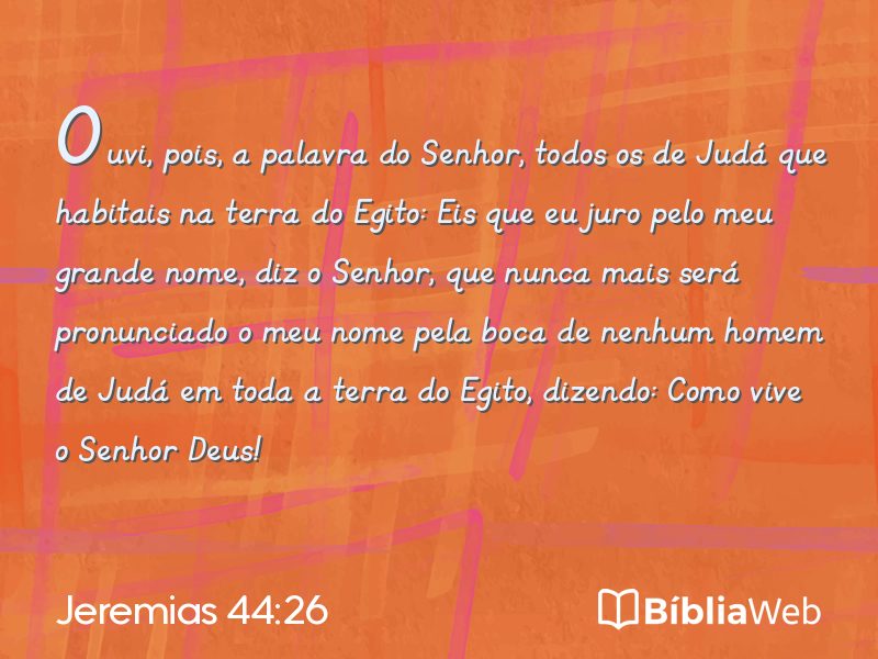 Jeremias 44:26 em imagem para compartilhar