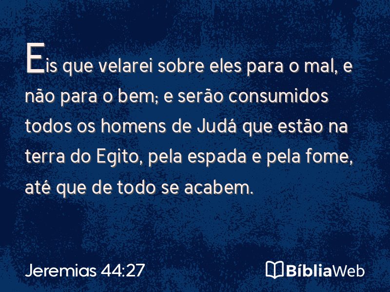 Jeremias 44:27 em imagem para compartilhar