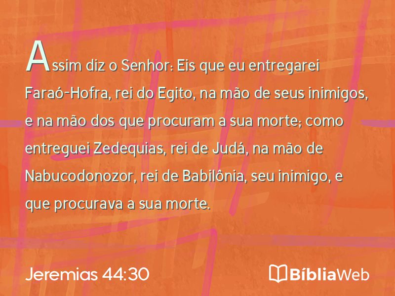 Jeremias 44:30 em imagem para compartilhar
