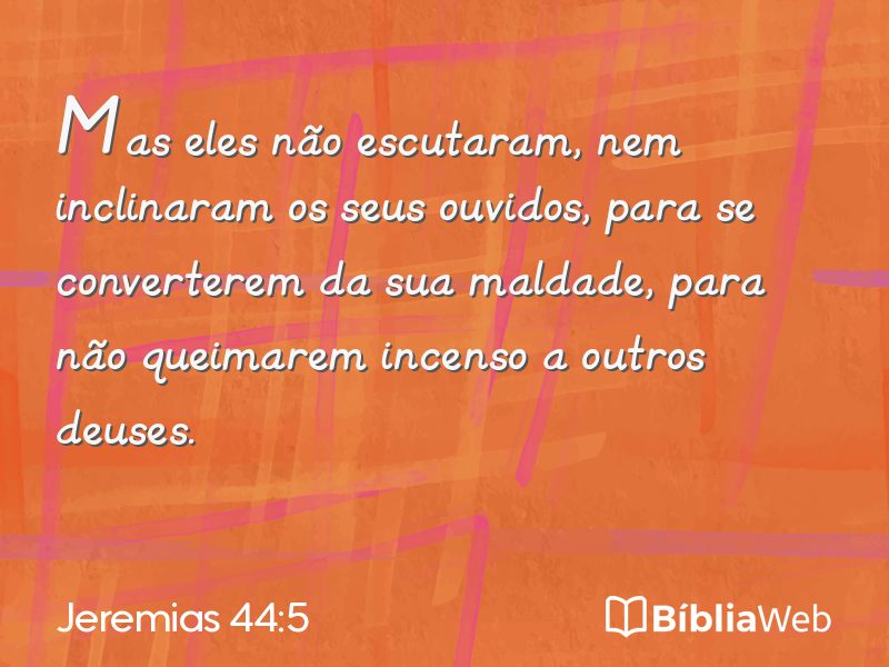 Jeremias 44:5 em imagem para compartilhar