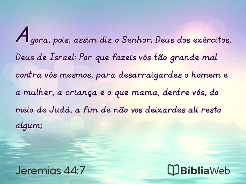 Jeremias 44:7 em imagem para compartilhar