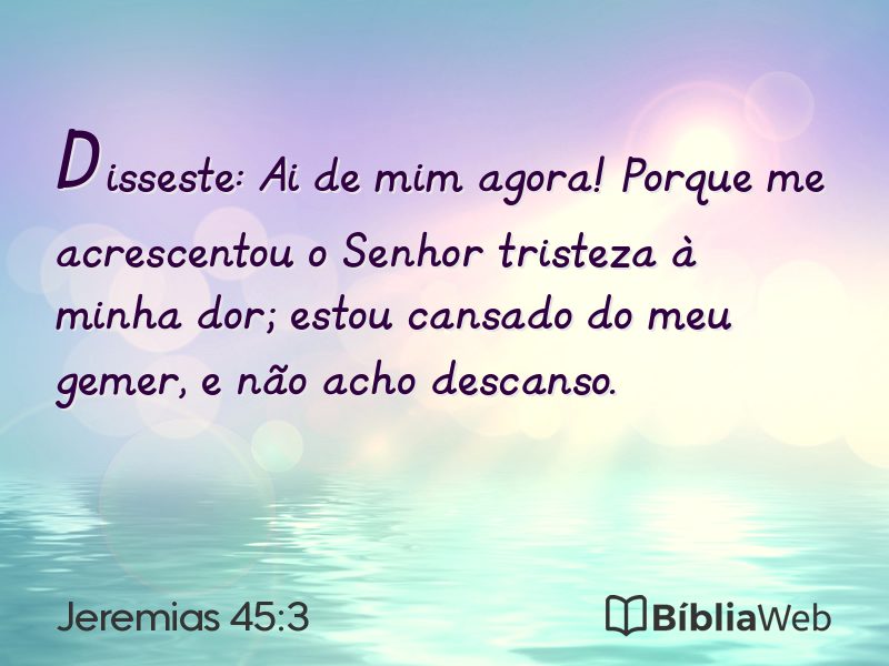 Jeremias 45:3 em imagem para compartilhar